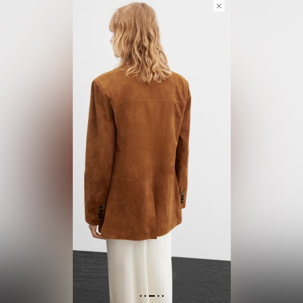 Mango Tan Suede Women's Blazer. Price is firm. NOT ACCEPTING OFFERS - Picture 3 of 16
